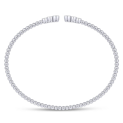 14K White Gold Bujukan Diamonds Split Bangle