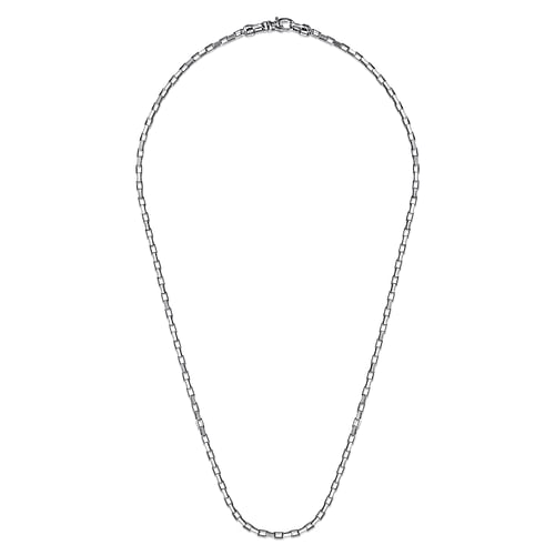 925 Sterling Silver Solid Mens Box Chain Necklace