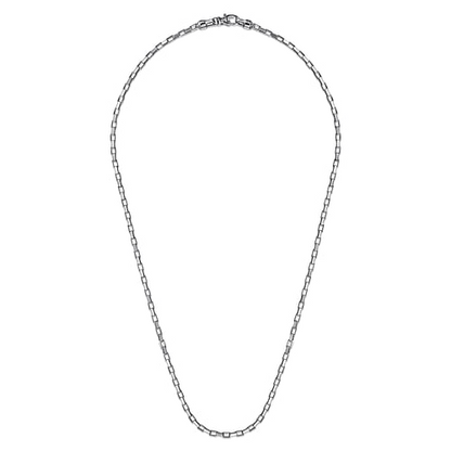 925 Sterling Silver Solid Mens Box Chain Necklace
