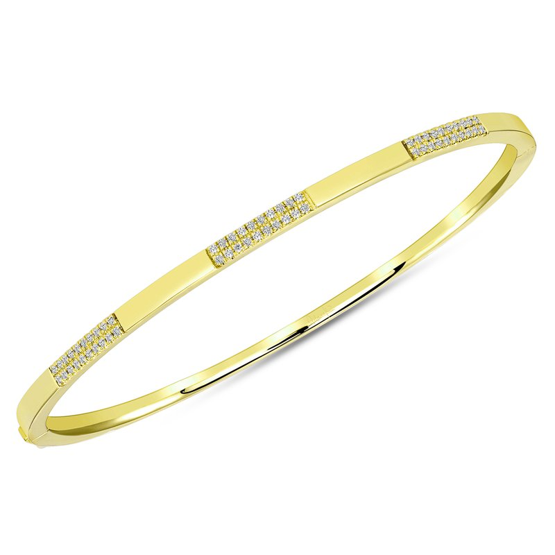 14K Yellow Gold Stackable Collection Diamond Bangle