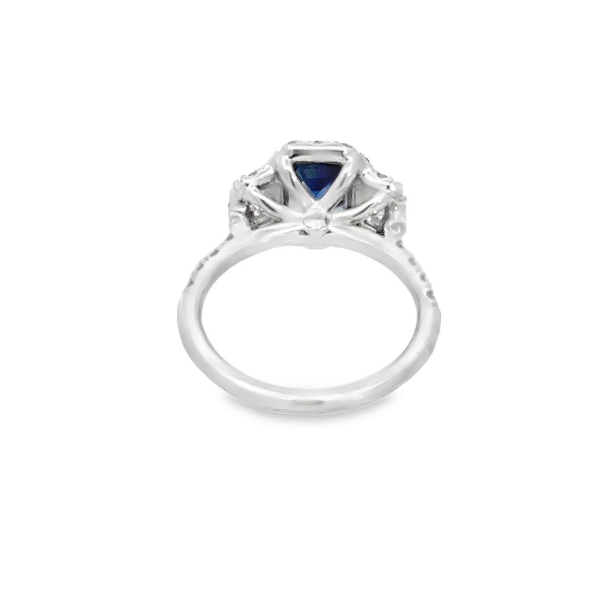 18K White Gold Diamond and Sapphire Ring