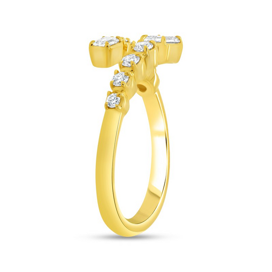14K Yellow Gold Bypass Ring
