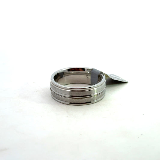 Comfort-Fit Chrome Wedding Band
