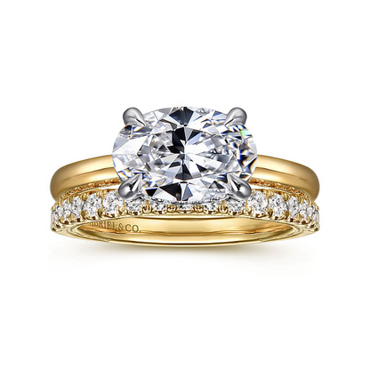 14K Yellow Gold Diamond Engagement Ring