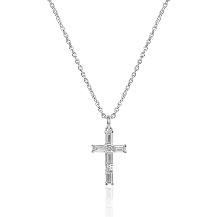 Luvente | Baguette Diamond Cross