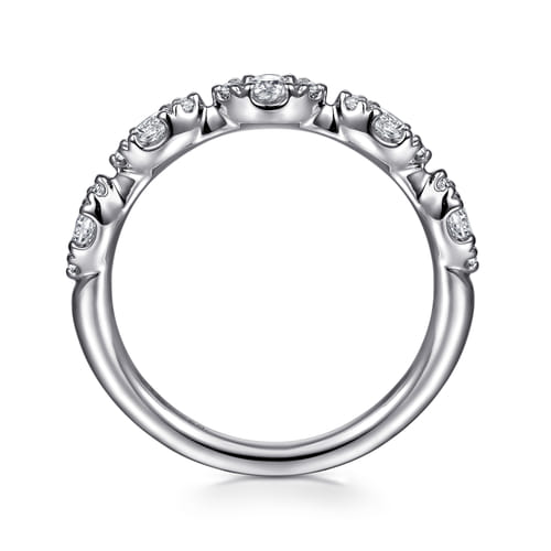 14K White Gold U-Setting Diamond Anniversary Band (.36 CTW)