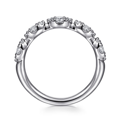 14K White Gold U-Setting Diamond Anniversary Band (.36 CTW)