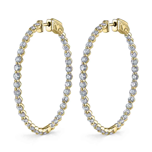 Diamond Hoop Earrings