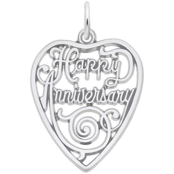 Rembrandt Charms | Happy Anniversary Heart Charm