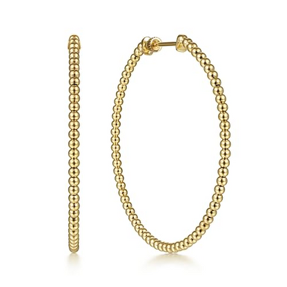 14K Yellow Gold Bujukan Classic Hoop Earrings - 60mm