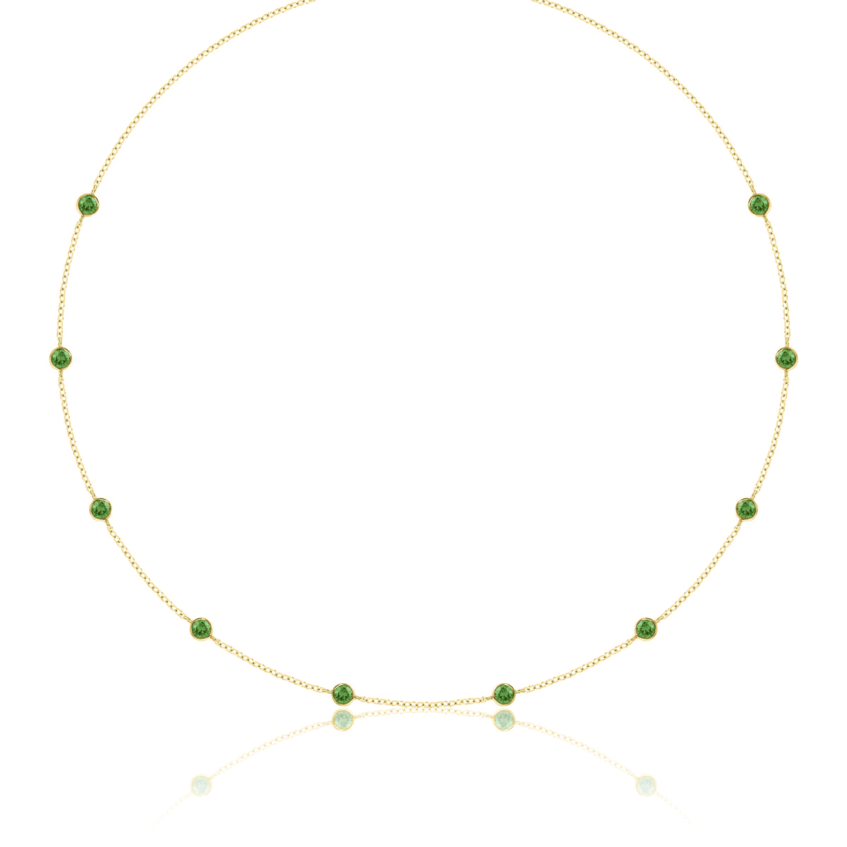 Bezel Emerald Chain