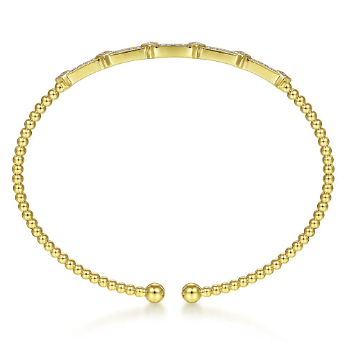 14K Yellow Gold Diamond Bangle