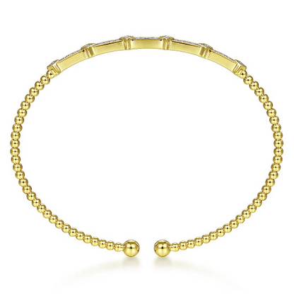 14K Yellow Gold Diamond Bangle