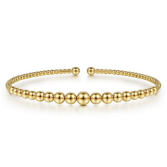 14K Yellow Gold Bujukan Open Bangle