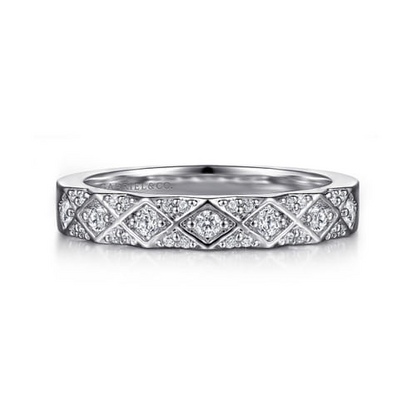 14K White Gold Diamond Stackable Ring - 0.25 Carats