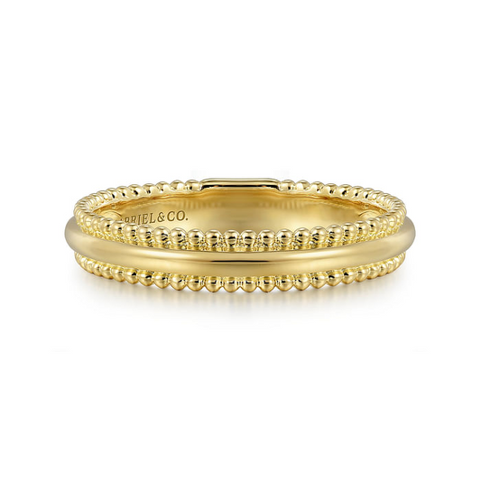 14K Yellow Gold Bujukan Stackable Ring