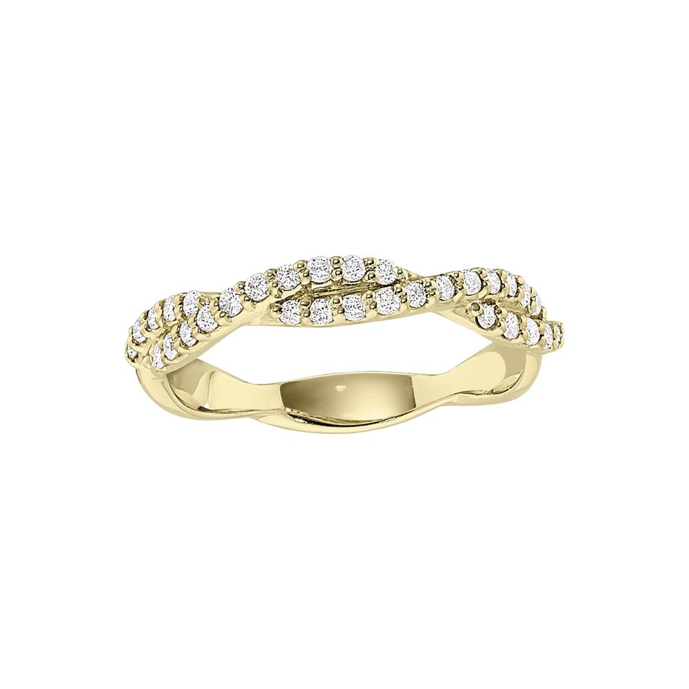 David Connolly | Common Prong Twisted Crisscross Diamond Band