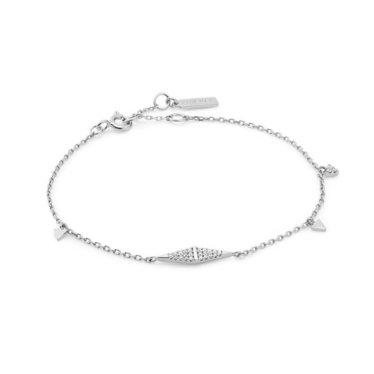 Silver Geometric Chain Bracelet