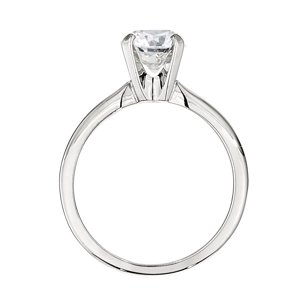 Die Struck Classic Cushion Cut Solitaire Engagement Ring