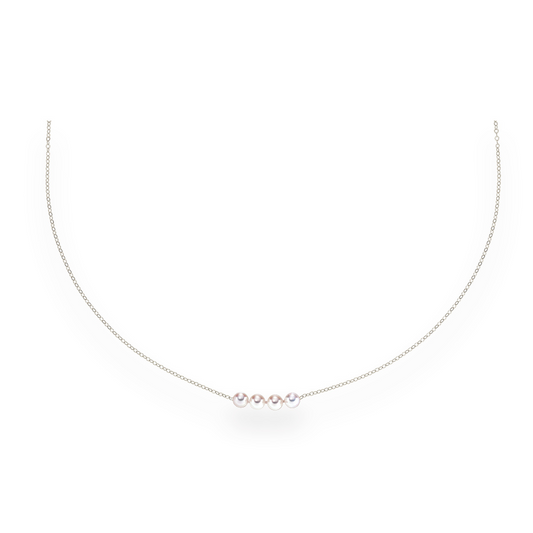 14K White Gold Uniform Add a Cultured Pearl Necklace