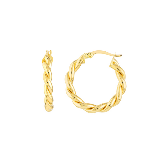 Midas | 14K Yellow Gold Braided Hoops