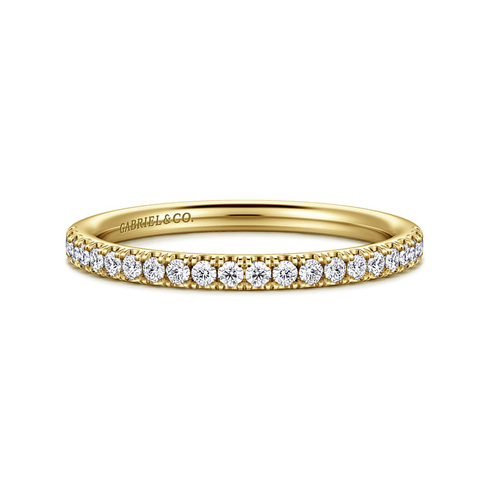 14K Yellow Gold Diamond Matching Wedding Band