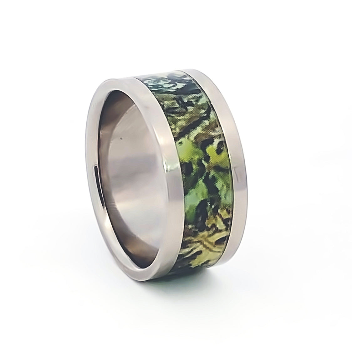 Titanium Camo Wedding Band