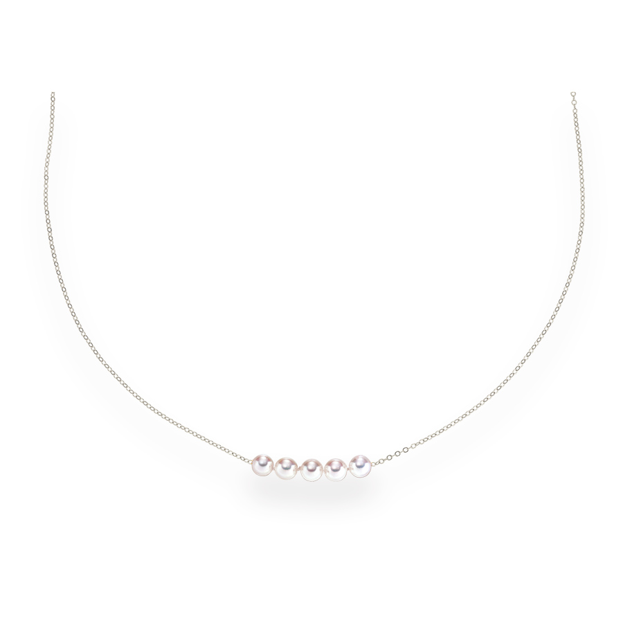Uniform 14K White Gold Add A Pearl Necklace
