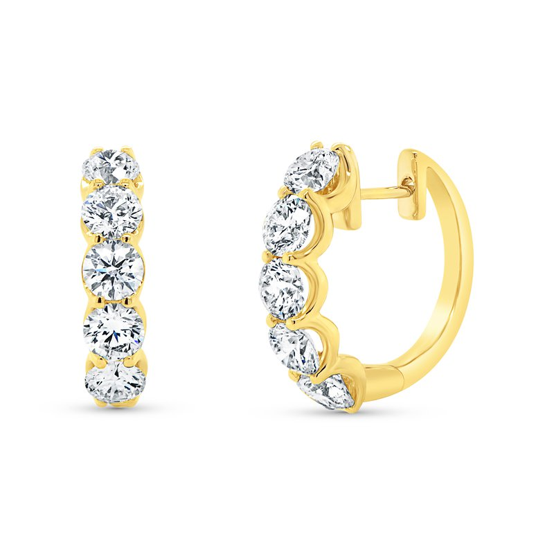 14K Yellow Gold Timeless Collection 1-Row Hoop Earrings