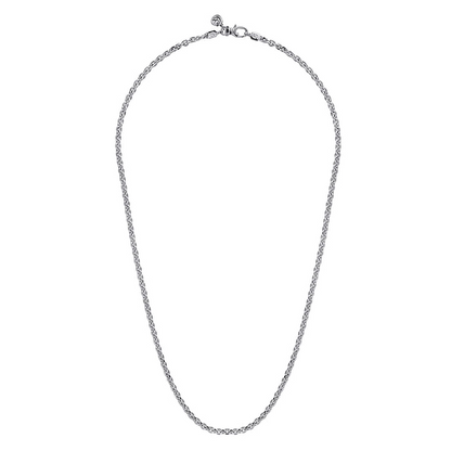 22" 925 Sterling Silver Solid Men's Link Chain Necklace