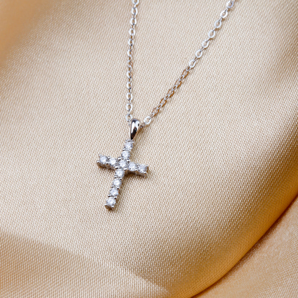 Mini Pave Diamond Cross