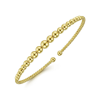 14K Yellow Gold Bujukan Open Bangle