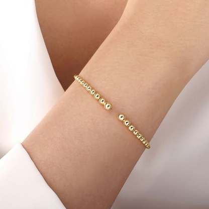 14K Yellow Gold Bujukan Open Bangle