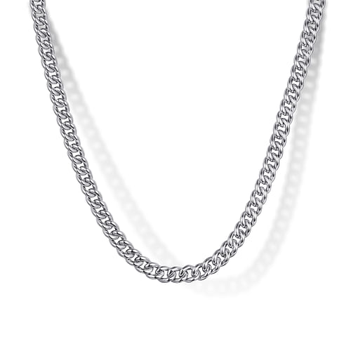 925 Sterling Silver Solid Men's Cuban Link Chain Necklace