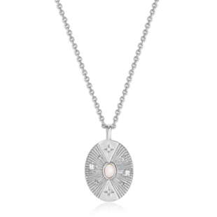 Ania Haie | Silver Scattered Stars Kyoto Opal Disc Necklace