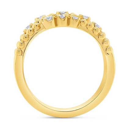 18K Yellow Gold Uneek Lace Collection Diamond Ring - 0.34 Carats