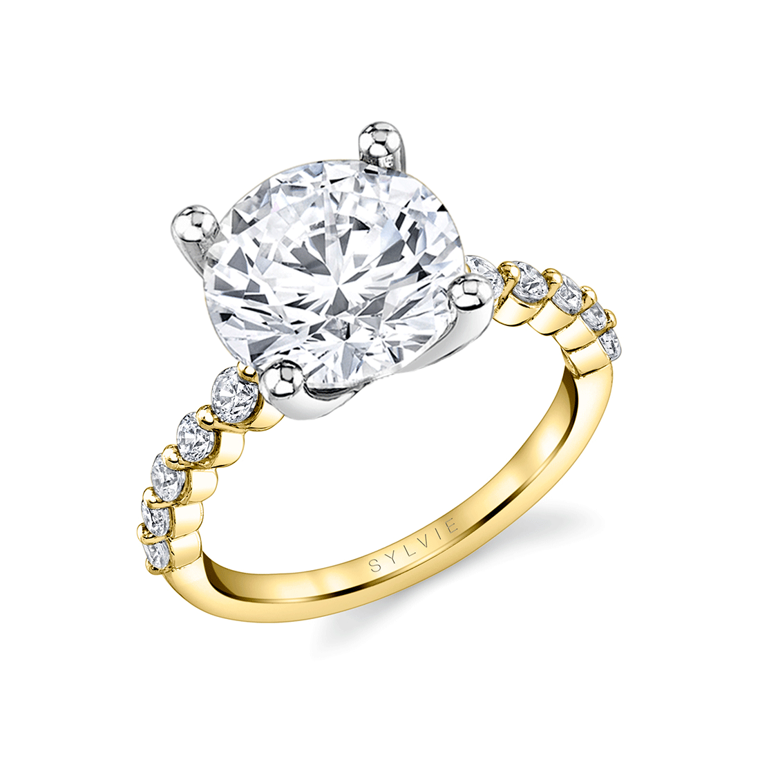 Clover - 14K Yellow Gold Accented Engagement Ring