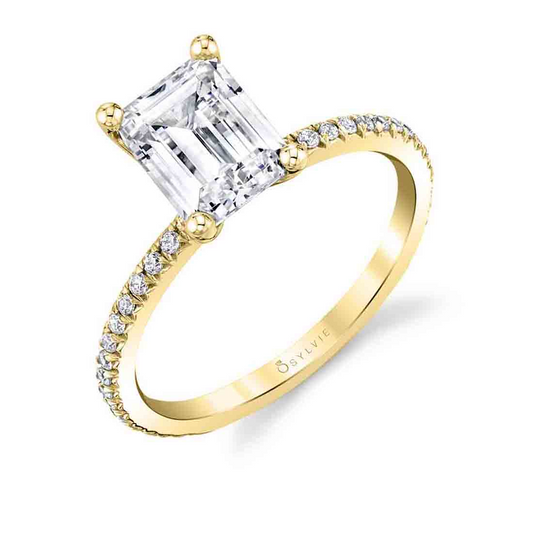 Adorlee - 14K Yellow Gold Engagement Ring