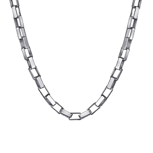 925 Sterling Silver Solid Mens Box Chain Necklace