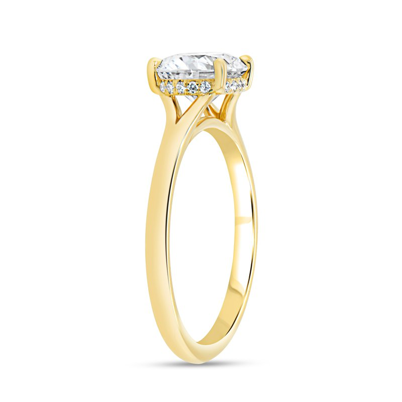 14K Yellow Gold Uneek Timeless Collection Engagement Ring