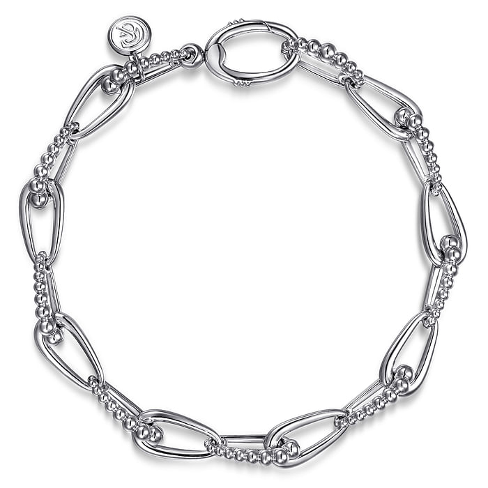 925 Sterling Silver Bujukan Link Chain Bracelet