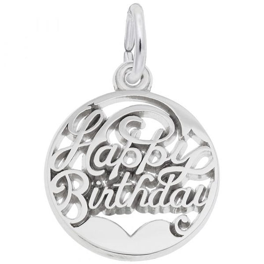 Rembrandt Charms | Happy Birthday Open Disc Charm