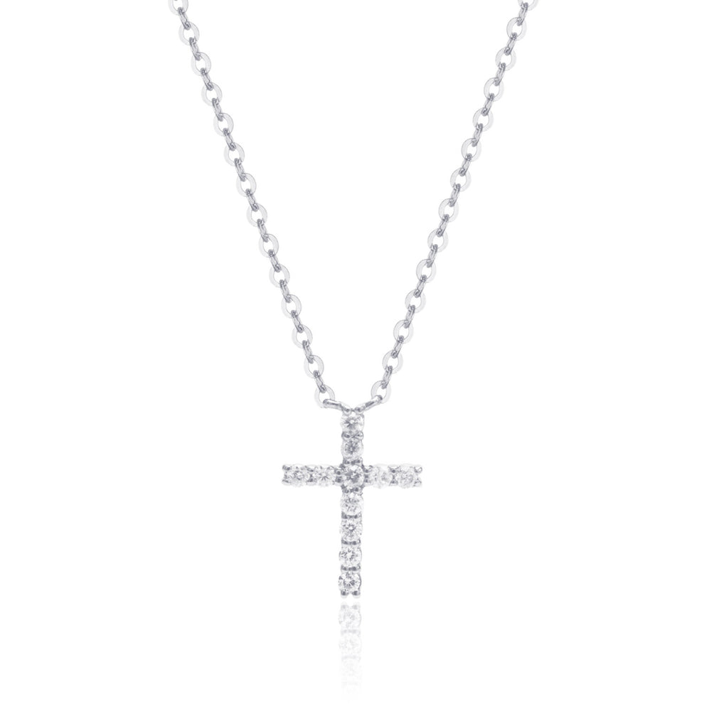 Delicate Diamond Cross Necklace