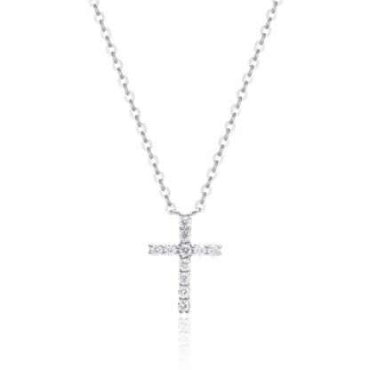 Delicate Diamond Cross Necklace