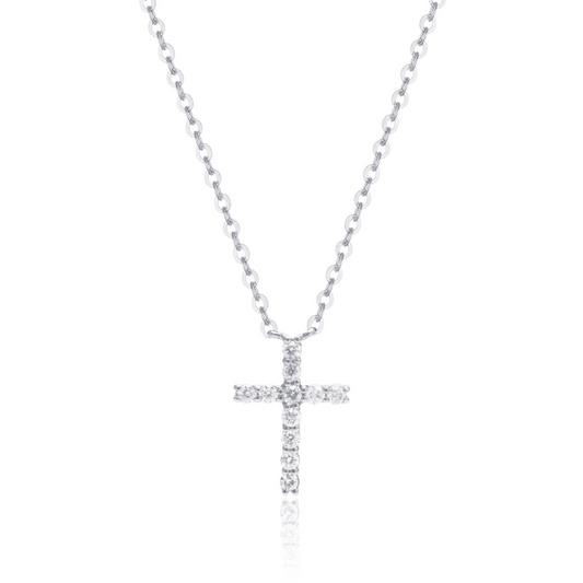 Delicate Diamond Cross Necklace