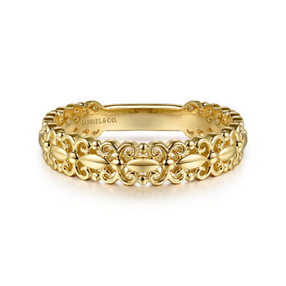 14K Yellow Gold Stackable Ring – Contemporary Collection