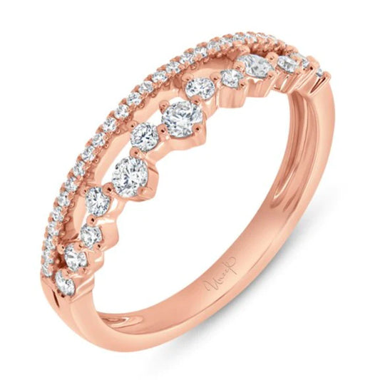 Uneek | Precious Collection Round 14K Rose Gold and Diamond Fashion Ring