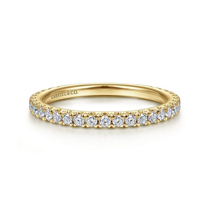 14K Yellow Gold Stackable Diamond Ring