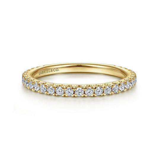 14K Yellow Gold Stackable Diamond Ring