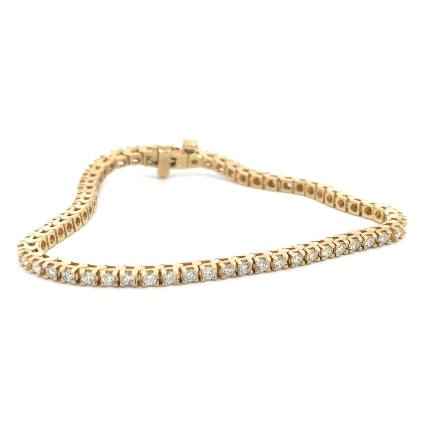Pre-Owned 14K Yellow Gold Diamond Tennis Bracelet (Approx. 2.00 CTW)